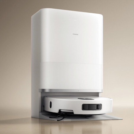 Прахосмукачка робот Xiaomi Robot Vacuum 5 EU OV31GL, 55W, 20000 Pa, 140 мин, AI разпознаване, Автоматична станция за измиване и сушене, Лазерна навигация dToF, Гореща вода 80°C, Бял