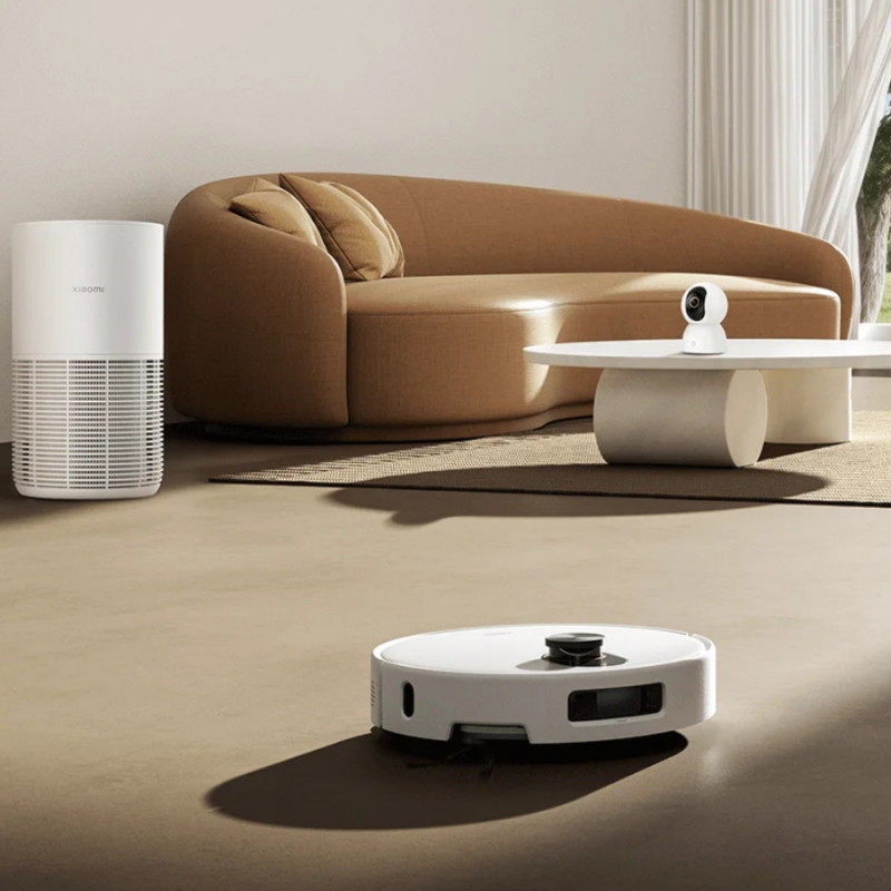 Прахосмукачка робот Xiaomi Robot Vacuum 5 EU OV31GL, 55W, 20000 Pa, 140 мин, AI разпознаване, Автоматична станция за измиване и сушене, Лазерна навигация dToF, Гореща вода 80°C, Бял