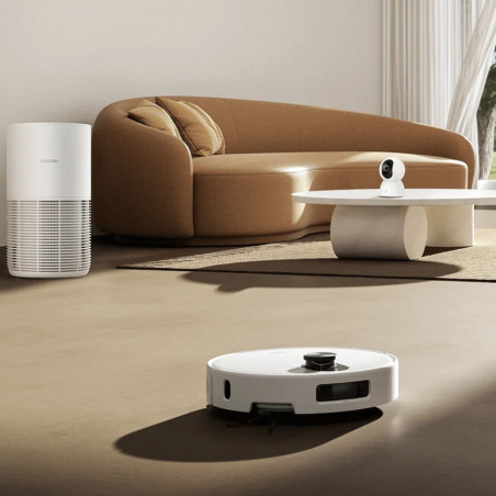 Прахосмукачка робот Xiaomi Robot Vacuum 5 EU OV31GL, 55W, 20000 Pa, 140 мин, AI разпознаване, Автоматична станция за измиване и сушене, Лазерна навигация dToF, Гореща вода 80°C, Бял