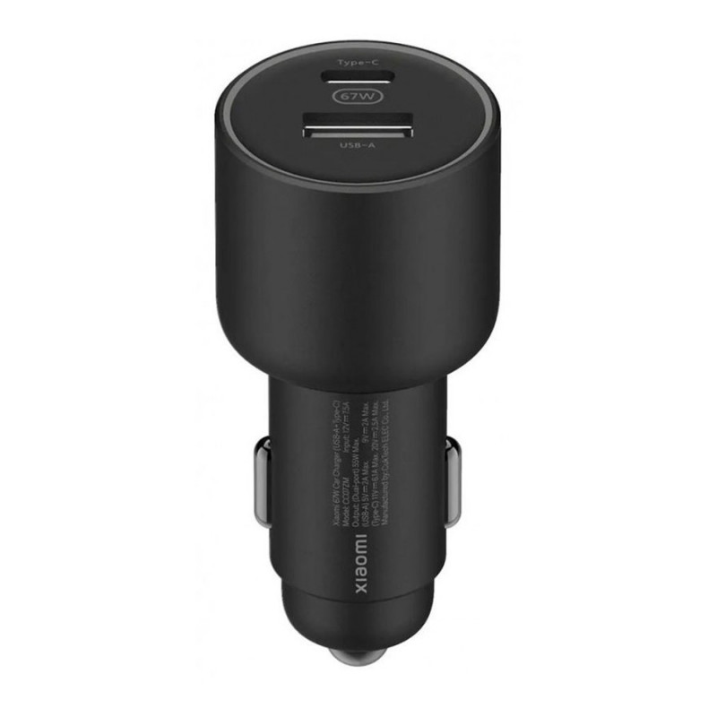 Зарядно за кола Xiaomi Mi BHR6814GL, 67W, 2 порта за зареждане, LED индикатор, Черен