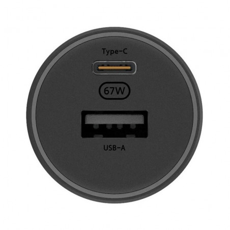 Зарядно за кола Xiaomi Mi BHR6814GL, 67W, 2 порта за зареждане, LED индикатор, Черен