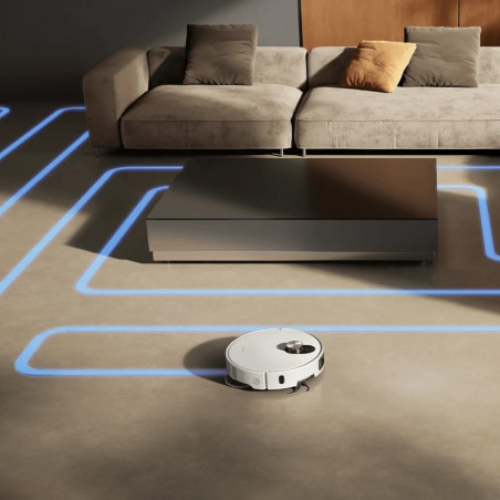 Прахосмукачка робот Xiaomi Robot Vacuum 5 Pro EU OV21GL, 55W, 20000 Pa, 140 мин, AI 5 MP тройна камера и разпознаване, Автоматична станция за измиване и сушене, Прибираща се dToF навигация, Вода 80°C, Бял