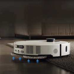 Прахосмукачка робот Xiaomi Robot Vacuum 5 Pro EU OV21GL, 55W, 20000 Pa, 140 мин, AI 5 MP тройна камера и разпознаване, Автоматична станция за измиване и сушене, Прибираща се dToF навигация, Вода 80°C, Бял