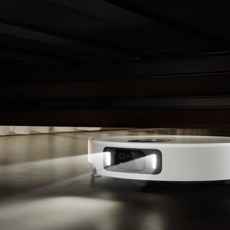 Прахосмукачка робот Xiaomi Robot Vacuum 5 Pro EU OV21GL, 55W, 20000 Pa, 140 мин, AI 5 MP тройна камера и разпознаване, Автоматична станция за измиване и сушене, Прибираща се dToF навигация, Вода 80°C, Бял