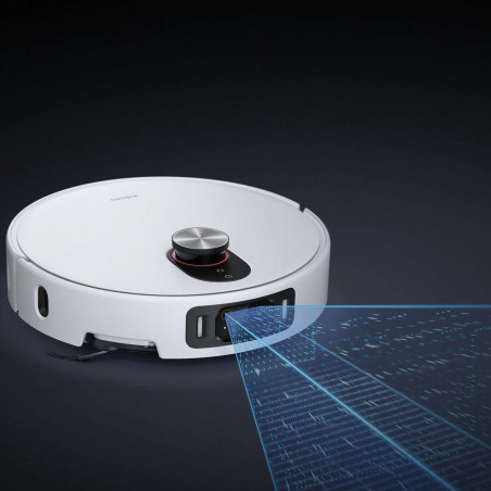 Прахосмукачка робот Xiaomi Robot Vacuum 5 Pro EU OV21GL, 55W, 20000 Pa, 140 мин, AI 5 MP тройна камера и разпознаване, Автоматична станция за измиване и сушене, Прибираща се dToF навигация, Вода 80°C, Бял