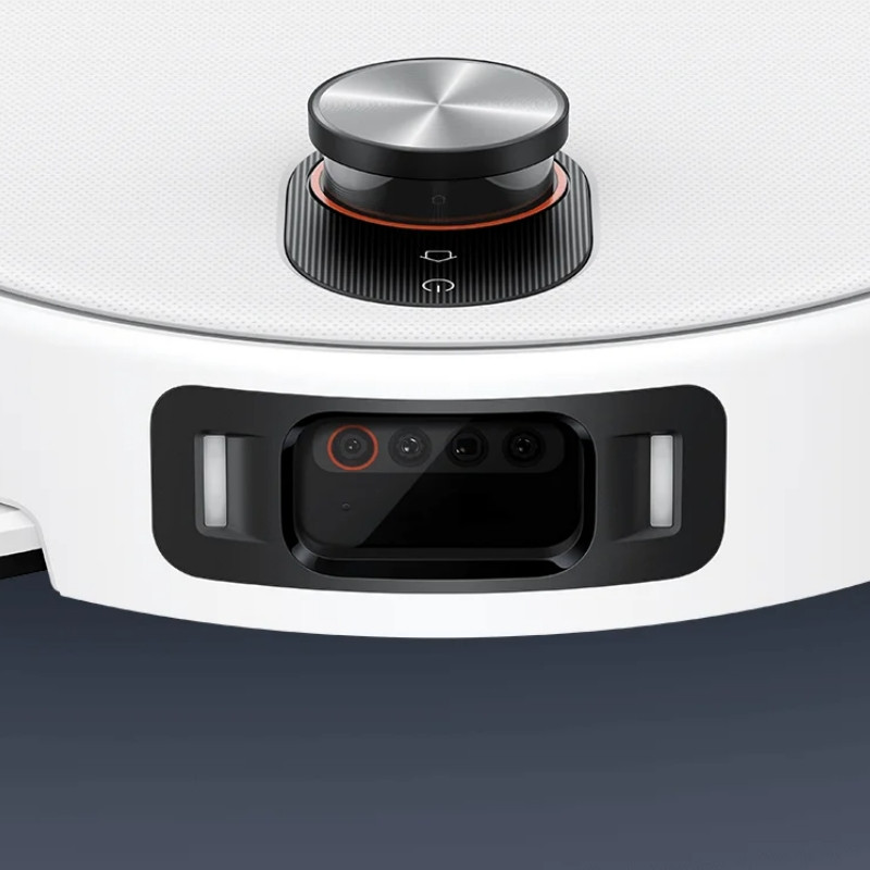 Прахосмукачка робот Xiaomi Robot Vacuum 5 Pro EU OV21GL, 55W, 20000 Pa, 140 мин, AI 5 MP тройна камера и разпознаване, Автоматична станция за измиване и сушене, Прибираща се dToF навигация, Вода 80°C, Бял
