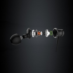 Слушалки Xiaomi Mi In-Ear Basic, 10 мм, Кабелни, 20Hz-20kHz, Вграден микрофон, 3.5 мм, Бял/Сребрист