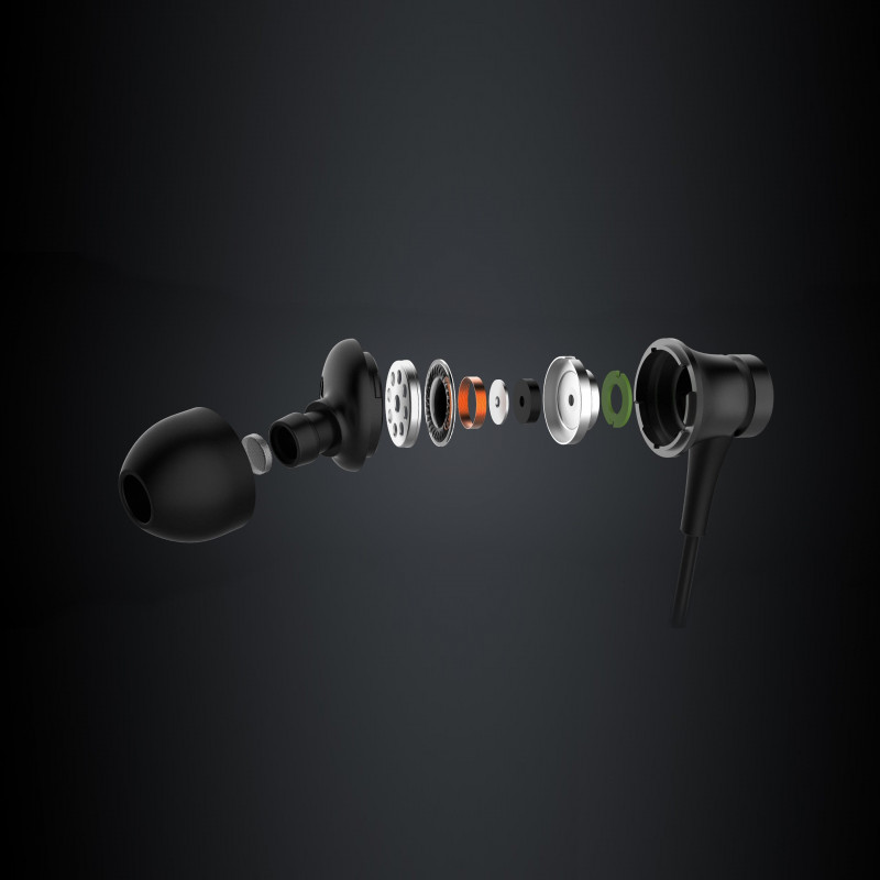 Слушалки Xiaomi Mi In-Ear Basic, 10 мм, Кабелни, 20Hz-20kHz, Вграден микрофон, 3.5 мм, Бял/Сребрист