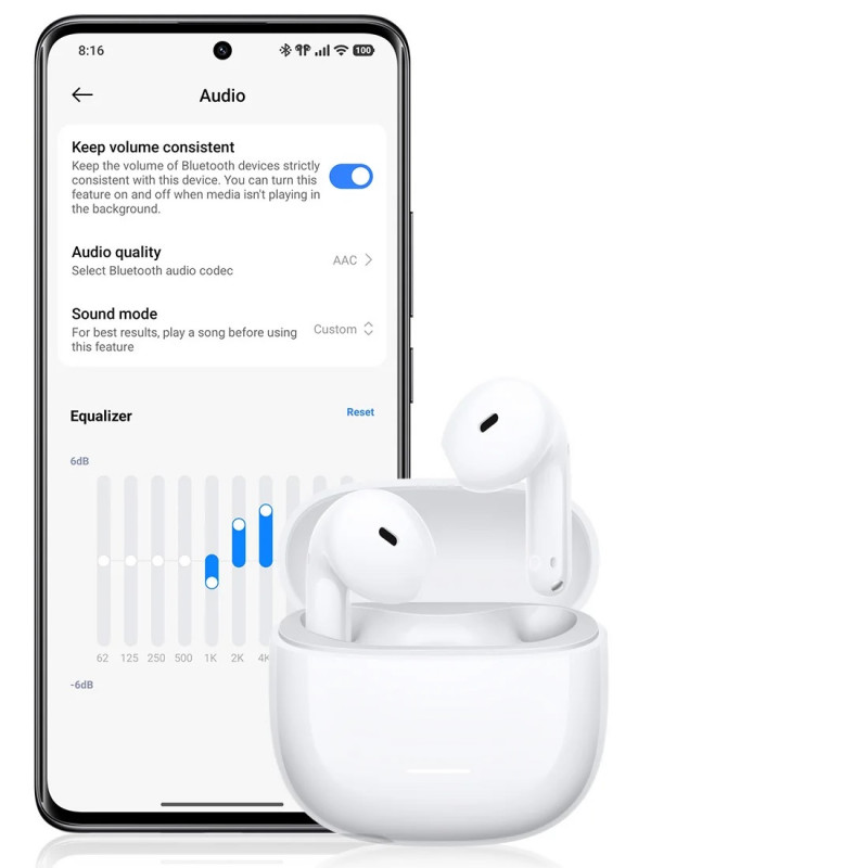 Слушалки Xiaomi Redmi Buds 8 Active M2537E1, 7 часа, Bt 5.4, IP54, Говорител с титаниева мембрана, AI шумопотискане, Бързо зареждане, Син