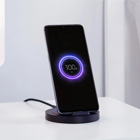 Безжично зарядно Xiaomi Mi GDS4145GL, Qi 20W, USB-C, FOD откриване, Индикаторна светлина, Черен