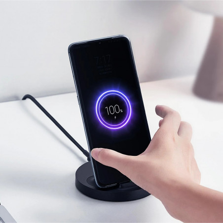 Безжично зарядно Xiaomi Mi GDS4145GL, Qi 20W, USB-C, FOD откриване, Индикаторна светлина, Черен
