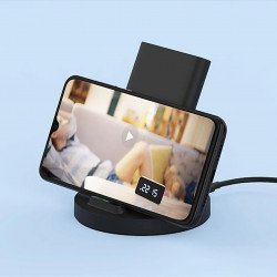 Безжично зарядно Xiaomi Mi GDS4145GL, Qi 20W, USB-C, FOD откриване, Индикаторна светлина, Черен