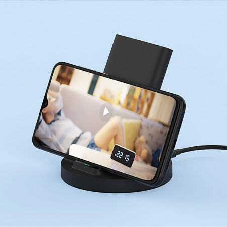 Безжично зарядно Xiaomi Mi GDS4145GL, Qi 20W, USB-C, FOD откриване, Индикаторна светлина, Черен