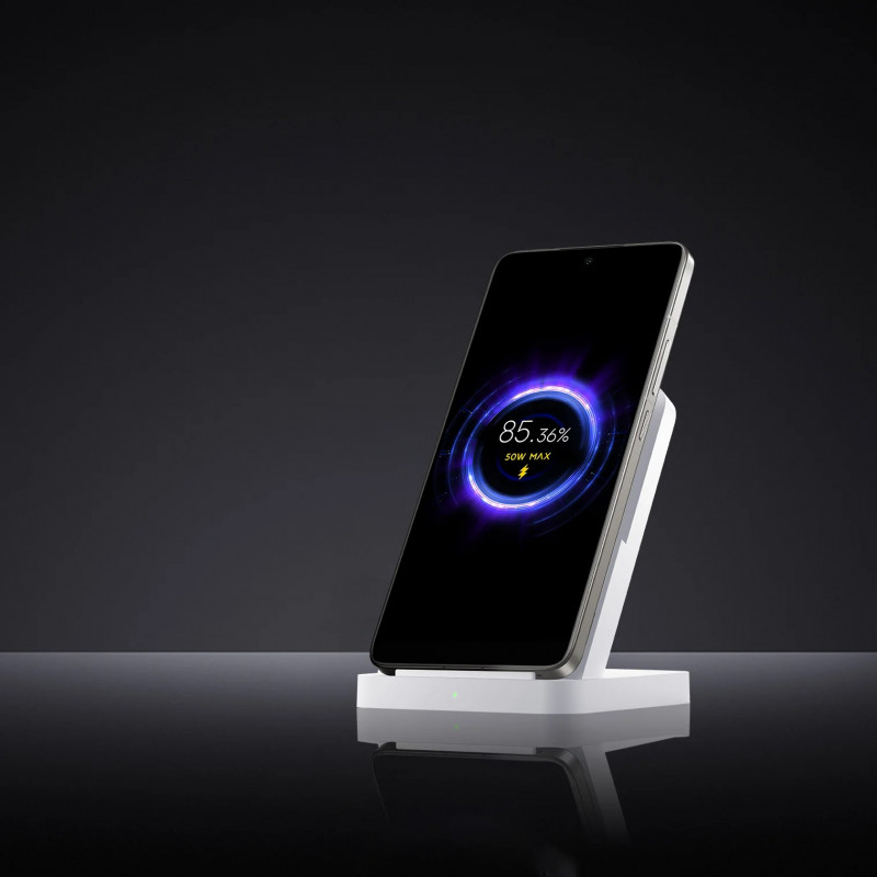 Безжично зарядно Xiaomi BHR7560GL, 50W HyperCharge, USB-C, Безопасно зареждане, Бял