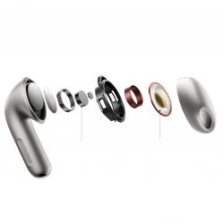 Слушалки Xiaomi Buds 6 M2540E1, 6 часа, Bt 5.4, Hi-Res, aptX Lossless, AI шумопотискане, ANC, 360° звук, IP54, Черен графит