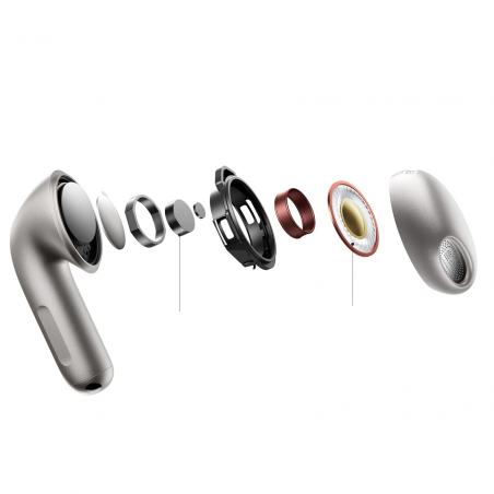 Слушалки Xiaomi Buds 6 M2540E1, 6 часа, Bt 5.4, Hi-Res, aptX Lossless, AI шумопотискане, ANC, 360° звук, IP54, Керамичнобял