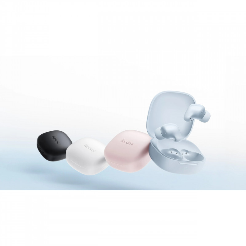 Безжични слушалки Xiaomi Redmi Buds 6 Play BHR8773GL, 7.5 часа, Обхват 10 м, Bluetooth 5.4, IPX4, Бял