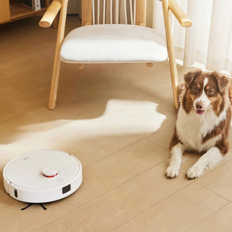Прахосмукачка робот Xiaomi Robot Vacuum H50 EU, 55W, 10000 Pa, 120 мин, 280 мл, Измиване на моповете, LDS лазерна навигация, Автоматична станция, Бял