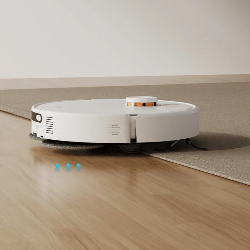 Прахосмукачка робот Xiaomi Robot Vacuum H50 EU, 55W, 10000 Pa, 120 мин, 280 мл, Измиване на моповете, LDS лазерна навигация, Автоматична станция, Бял