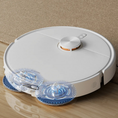 Прахосмукачка робот Xiaomi Robot Vacuum H50 EU, 55W, 10000 Pa, 120 мин, 280 мл, Измиване на моповете, LDS лазерна навигация, Автоматична станция, Бял