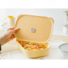 Керамична кутия за храна Buydeem Bento CT3008-MY, 1 л, 230°C, Съвместима с фурна и микровълнова, Жълт