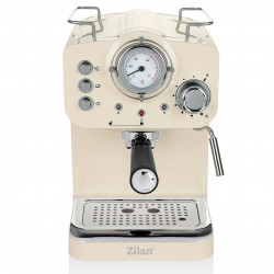 Еспресо машина ZILAN ZLN2992, 1100W, 15 bar, 1.25 л, Двойно приготвяне, Портафилтър, Топла и студена млечна пяна, Регулиране на темп, Кремав