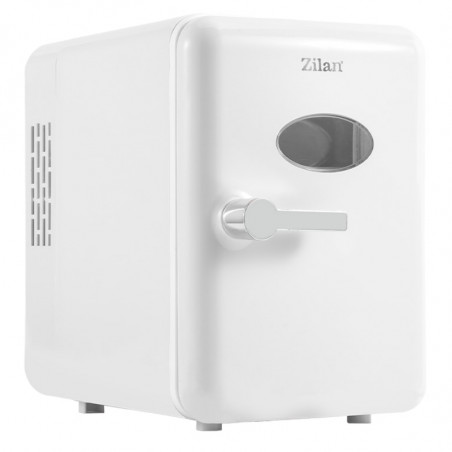 Преносим мини хладилник Zilan ZLN1153, 36W, 4 л, 6 кена, Охлаждане/затопляне, 10-75°C, 240/12V, Бял