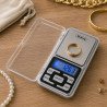 Везна за бижута Rosberg R51651S, до 500 гр, LCD дисплей, включени батерии, Сребрист