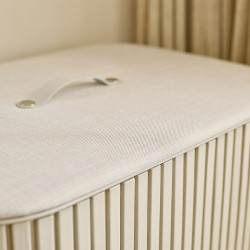 Кош за пране Joseph Joseph Tota Trio Luxe 5000008, 90 л, 3 разделения, Дръжки за пренасяне, Бамбук, Екрю