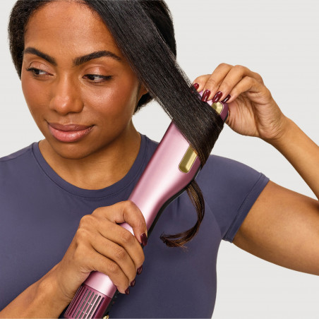 Маша за коса и сешоар 2в1 Shark SilkiPro HT401EUPK, 1000W, 3 скорости, 3 темп. настройки, 100-220°C, Heatsense, Rapid Dry технология, Розов