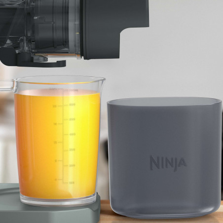 Сокоизстисквачка 3в1 Ninja NeverClog JC152EU, 150W, 700 мл, Студено пресоване, Рязане, Настъргване, Филтри за пулп, Сив