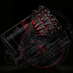 Прахосмукачка без торба Dyson Cinetic BigBall Absolute 2 447250-01, 700W, 150AW, 0.8 л, 35 циклона, Автоматично изправяне при преобръщане, 5 приставки, Никел/син