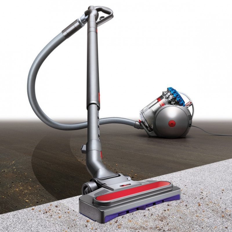 Прахосмукачка без торба Dyson Cinetic BigBall Absolute 2 447250-01, 700W, 150AW, 0.8 л, 35 циклона, Автоматично изправяне при преобръщане, 5 приставки, Никел/син