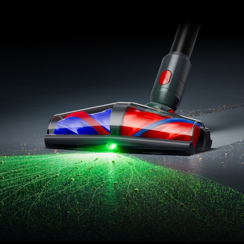 Вертикална прахосмукачка Dyson V10 Konical Moulded 419634-01, 150AW, 0.5 л, 60 мин, 110 000 об/мин, 3 режима, HEPA, Хигиенично изпразване, Без заплитане, Черен