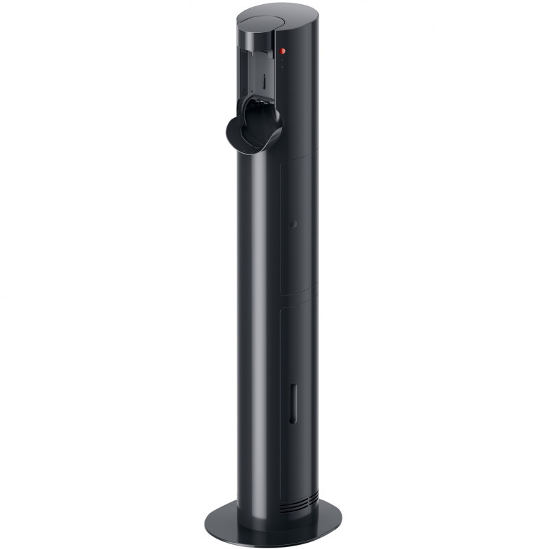 Вертикална прахосмукачка + Док станция с автоматично изпразване Dyson V10 Konical Moulded 594030-01, 150AW, 0.5 л, 60 мин, 3 режима, HEPA, Хигиенично изпразване, Без заплитане, Черен