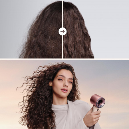 Сешоар Dyson HD19 Travel™ 492457-01, 1220W, 11.6 l/s, 2 скорости, 3 темп, Air Multiplier, Интелигентен контрол на топлината, Керамично розово/розово злато