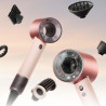 Сешоар Dyson HD19 Travel™ 492457-01, 1220W, 11.6 l/s, 2 скорости, 3 темп, Air Multiplier, Интелигентен контрол на топлината, Керамично розово/розово злато