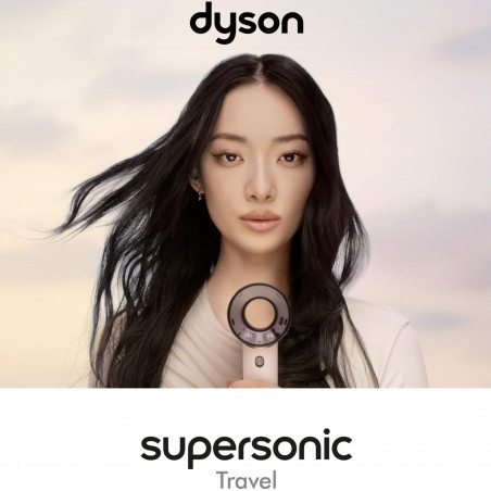 Сешоар Dyson HD19 Travel™ 492457-01, 1220W, 11.6 l/s, 2 скорости, 3 темп, Air Multiplier, Интелигентен контрол на топлината, Керамично розово/розово злато