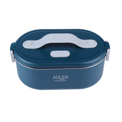 Електрическа кутия за обяд Adler AD 4522, 45W, 0.8 л, До 70C, Съд от неръждаема стомана, Термочанта, Син