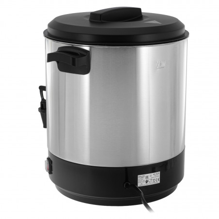 Електрически съд за пастьоризация и варене Adler AD 4538, 3000W, 28 л, 30-100°C, Поддържане на топлина, Светлинен индикатор, Инокс/черен