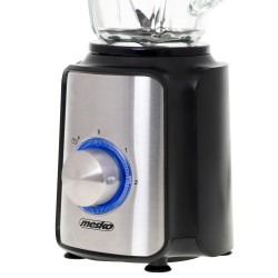 Блендер Mesko MS 4080, 1200W, 1.5 л, 21000 об/мин, 6 ножа, 2 скорости + пулс, Капак с отвор, Инокс/черен