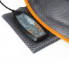 Масажна възглавница/седалка Medivon Cosy Mesh, 12W, 4 зони, 5 режима, Затопляне, Таймер, Дистанционно, Черен/оранжев