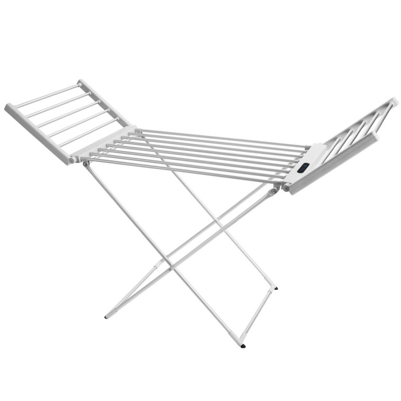 Електрически сушилник за дрехи NostroLux NL1975A, 260W, 45-70°C, Таймер, Дисплей, Бял