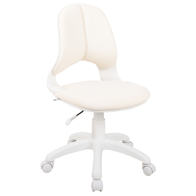Детски стол Carmen 6017-2, До 70 кг, Колелца, Газов амортисьор, Бял