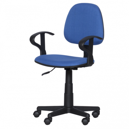 Детски стол Carmen 6012 T 3520028-1, До 70 кг, Газов механизъм, Полипропиленови колелца, Дамаска, Син