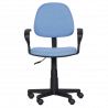 Детски стол Carmen 6012 T 3520028-3, До 70 кг, Газов механизъм, Полипропиленови колелца, Дамаска, Светлосин