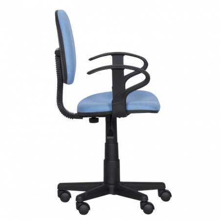 Детски стол Carmen 6012 T 3520028-3, До 70 кг, Газов механизъм, Полипропиленови колелца, Дамаска, Светлосин