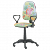 Детски стол Carmen Prestige 3520807-21, До 120 кг, Реглаж на седалка и облегалка, Колелца, Принцеса/многоцветен