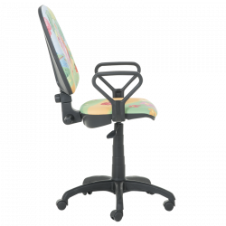 Детски стол Carmen Prestige 3520807-21, До 120 кг, Реглаж на седалка и облегалка, Колелца, Принцеса/многоцветен