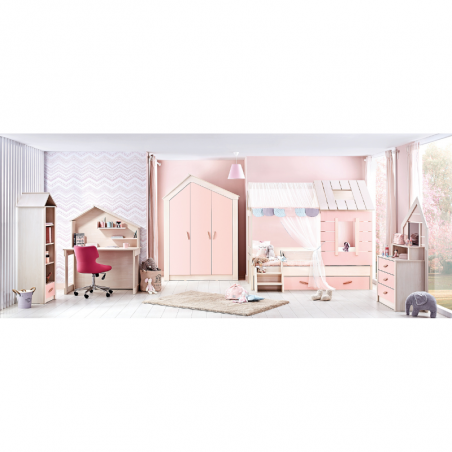 Детска възглавница Carmen Pink House 3575096 листо, 100x65 см, Розов
